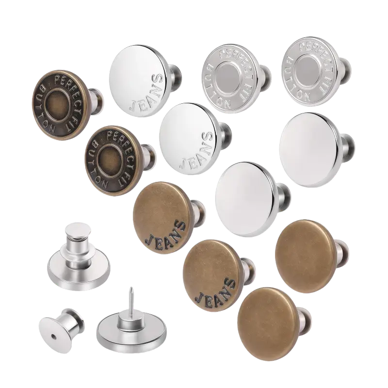 12 Sets Button Pins for Jeans