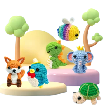 6 Pattern Animals Crochet Kit