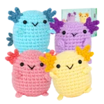 4 Mini Axolotls Crochet Kit