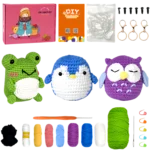 3 Pattern Animals Crochet Kit