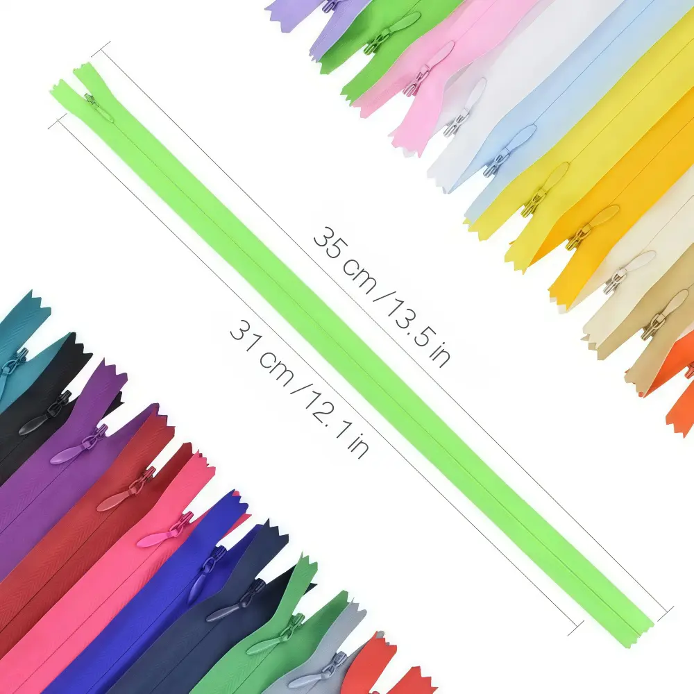 31cm Zippers 20 Colors 40 Pieces - Image 2