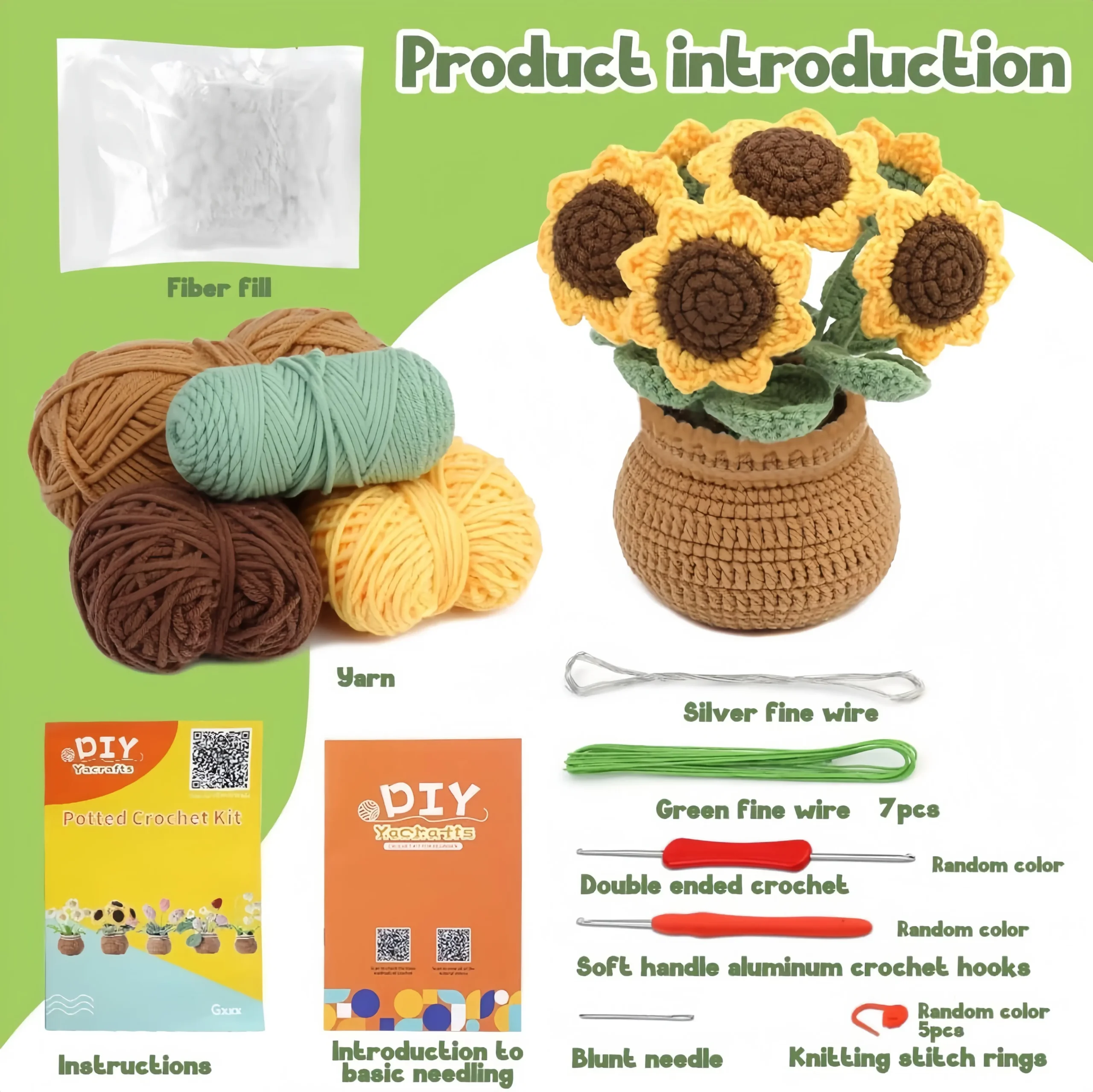 Sunflower Crochet Kit - Image 2