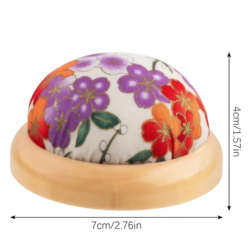 White/Blue Wooden Base Needle Pincushions - Image 3