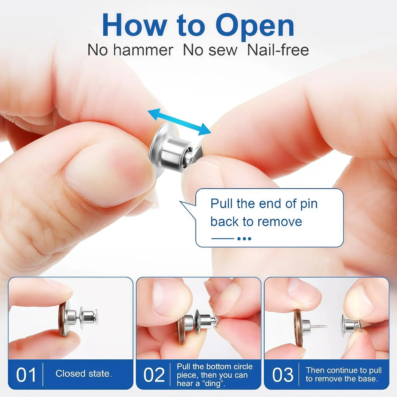 12 Sets Button Pins for Jeans - Image 3