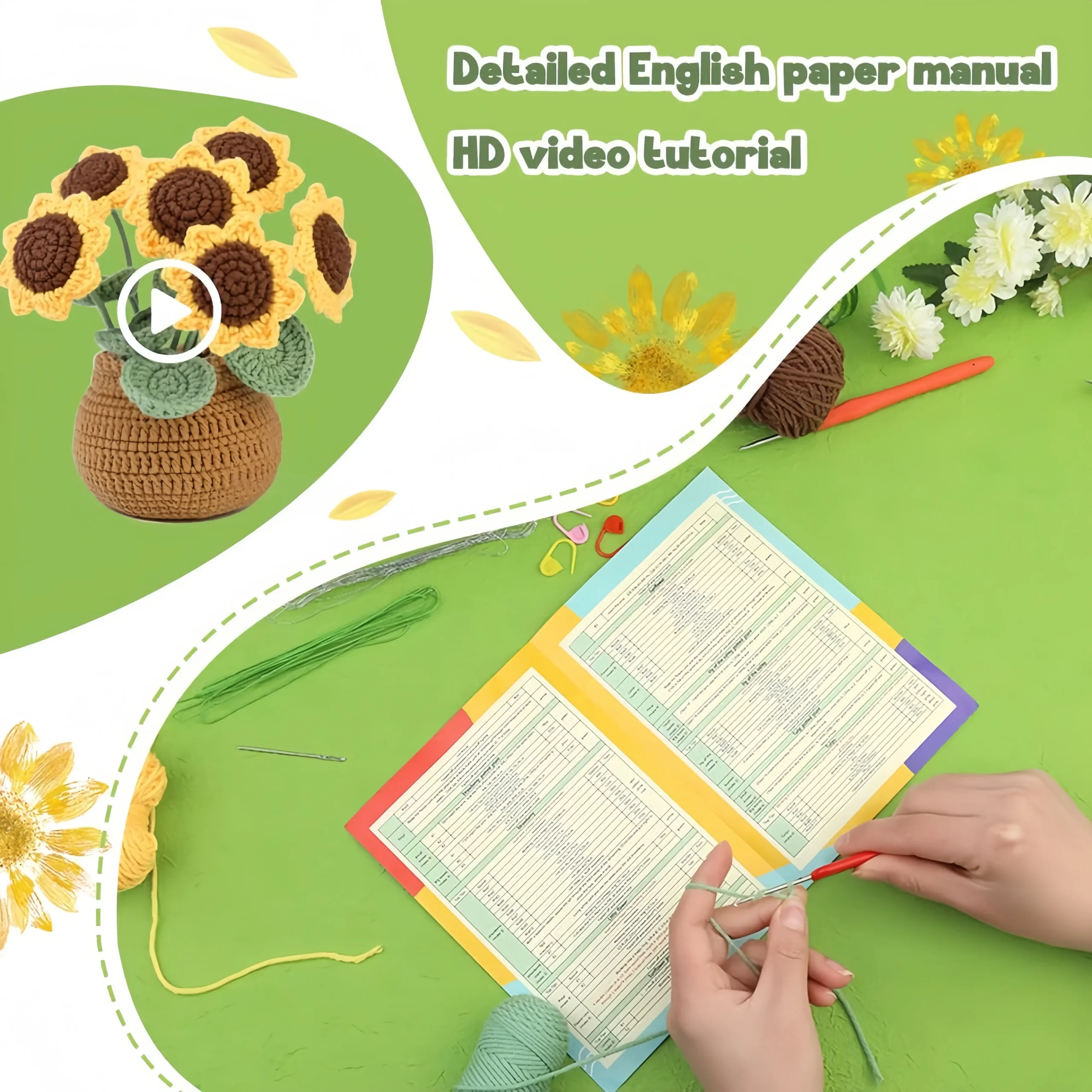 Sunflower Crochet Kit - Image 3