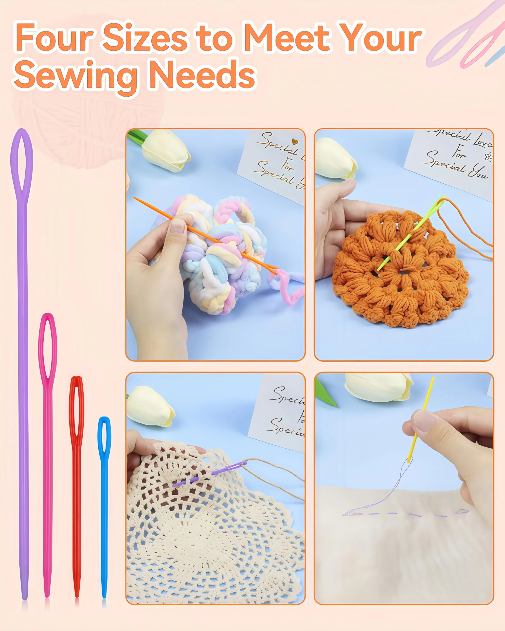 40PCS 4 Sizes Plastic Needles - Image 4