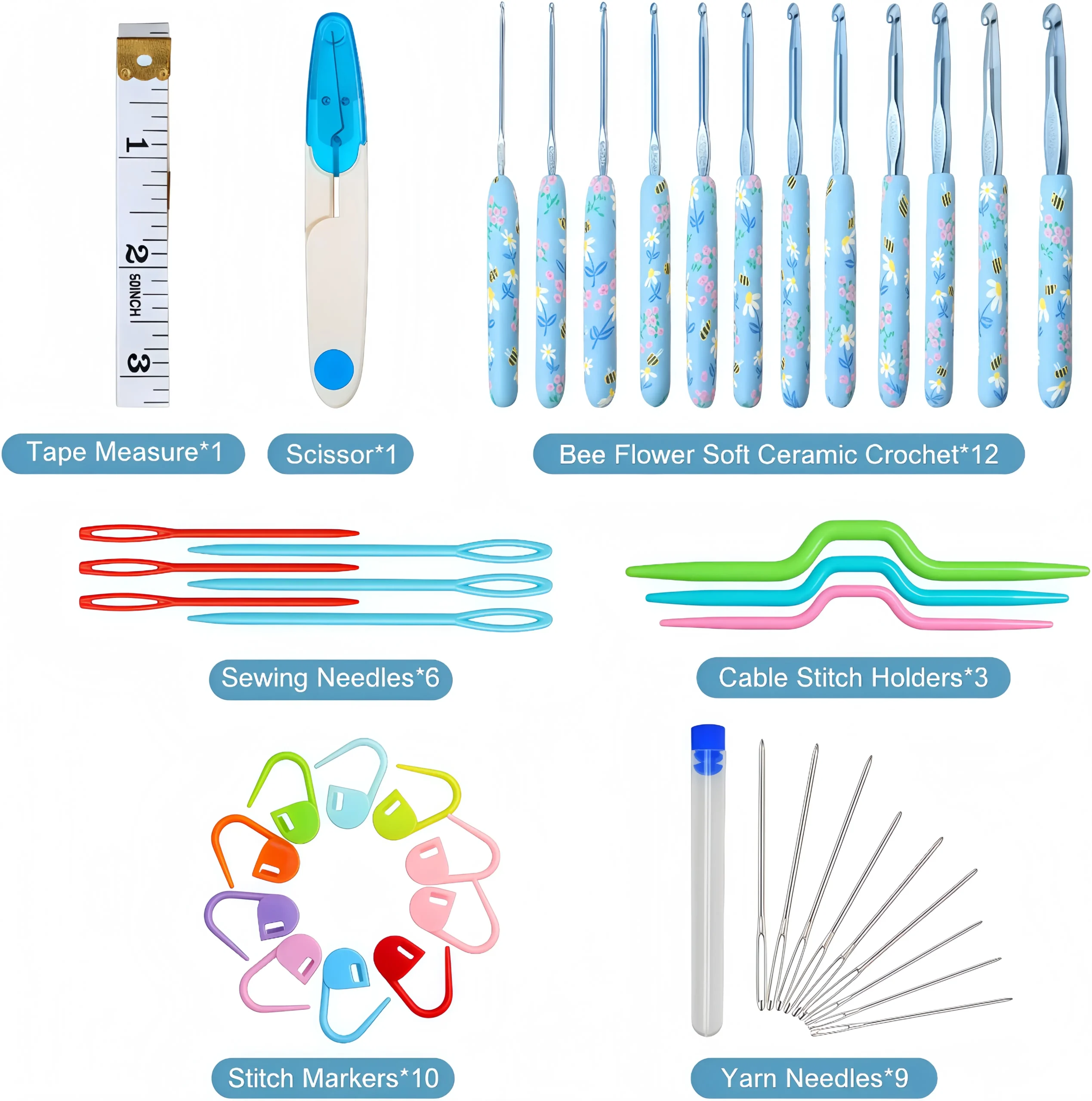 Ergonomic Grip Crochet Hooks 14-Size - Image 6