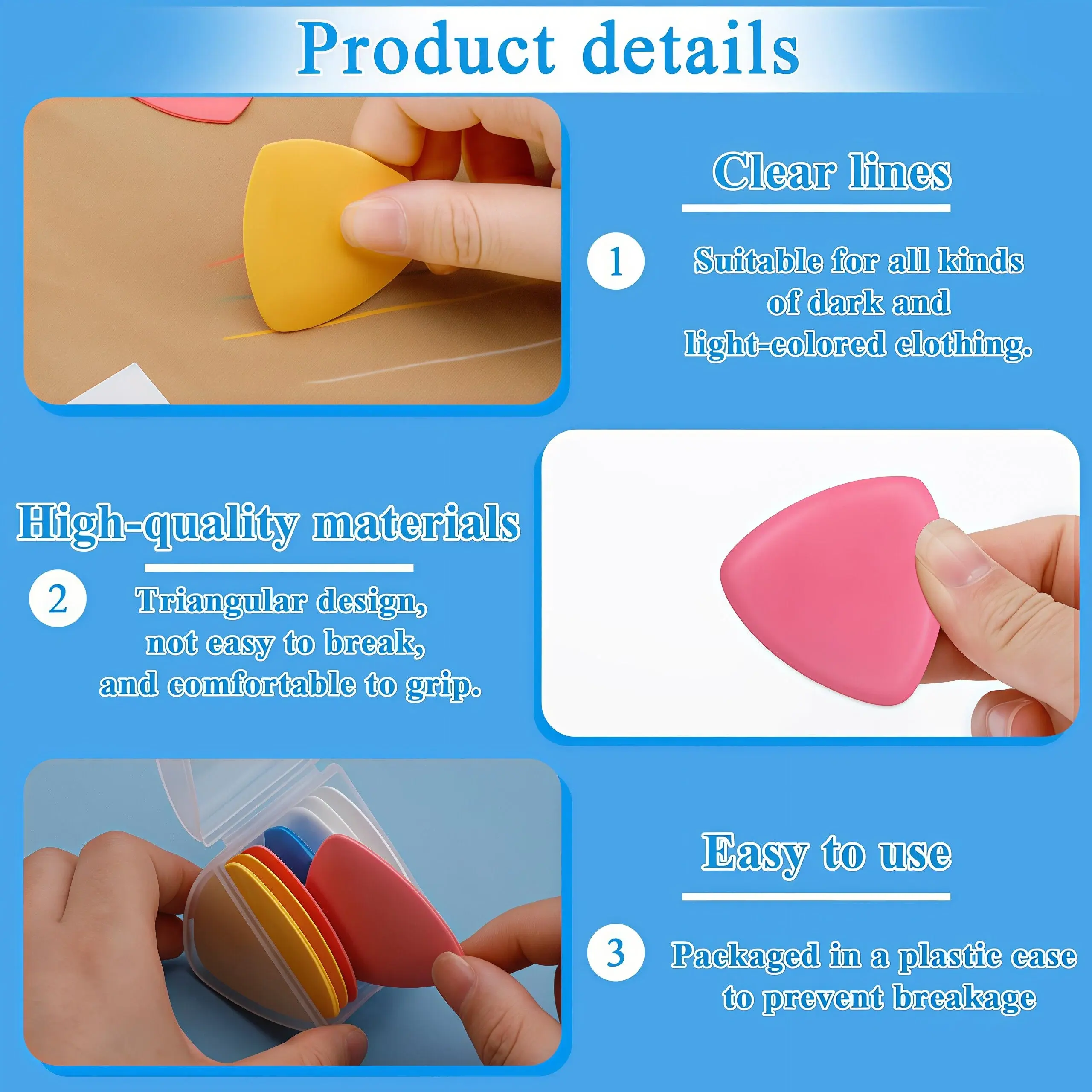 10Pcs Triangle Tailors Chalk - Image 3