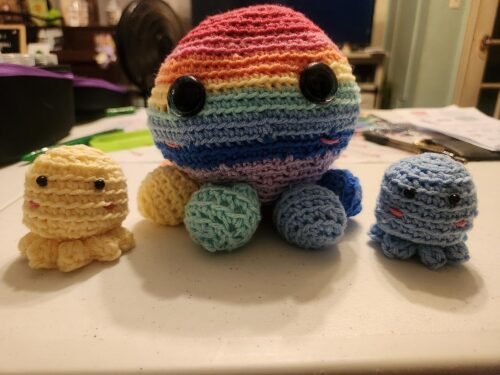 3 Colorful Octopus Crochet Kit photo review