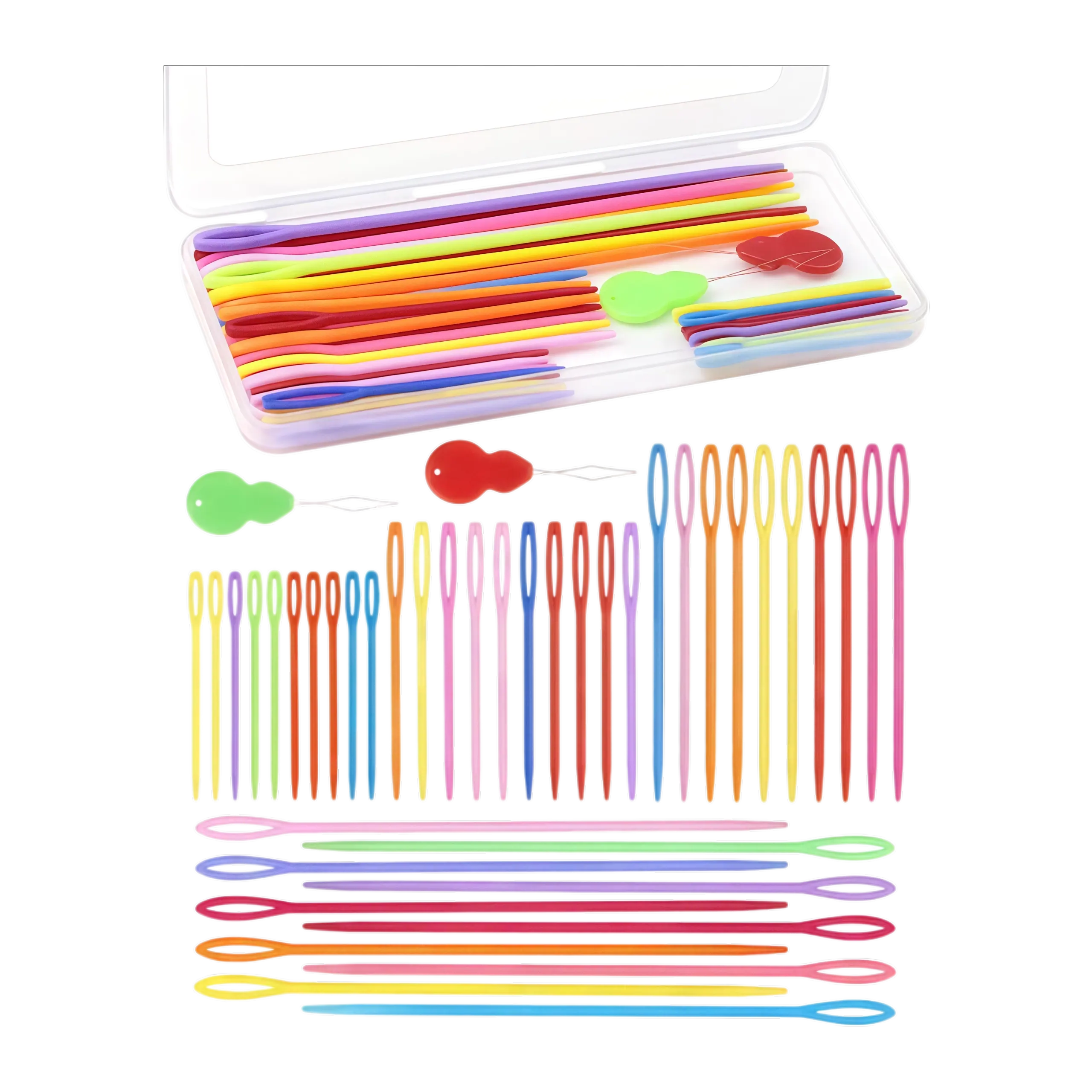 40PCS 4 Sizes Plastic Needles