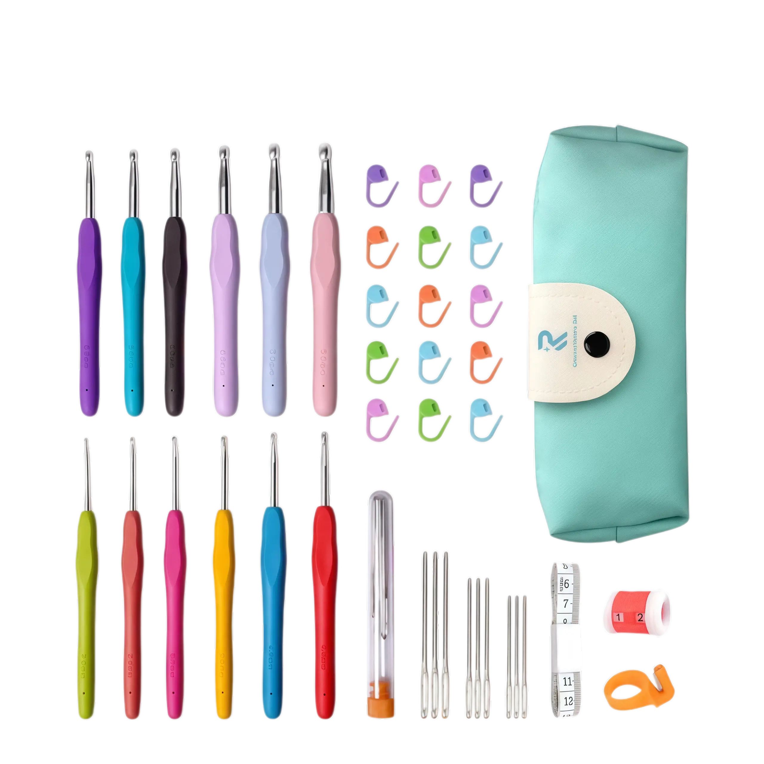 44 Pcs Crochet Kit (12 Sizes Hooks)