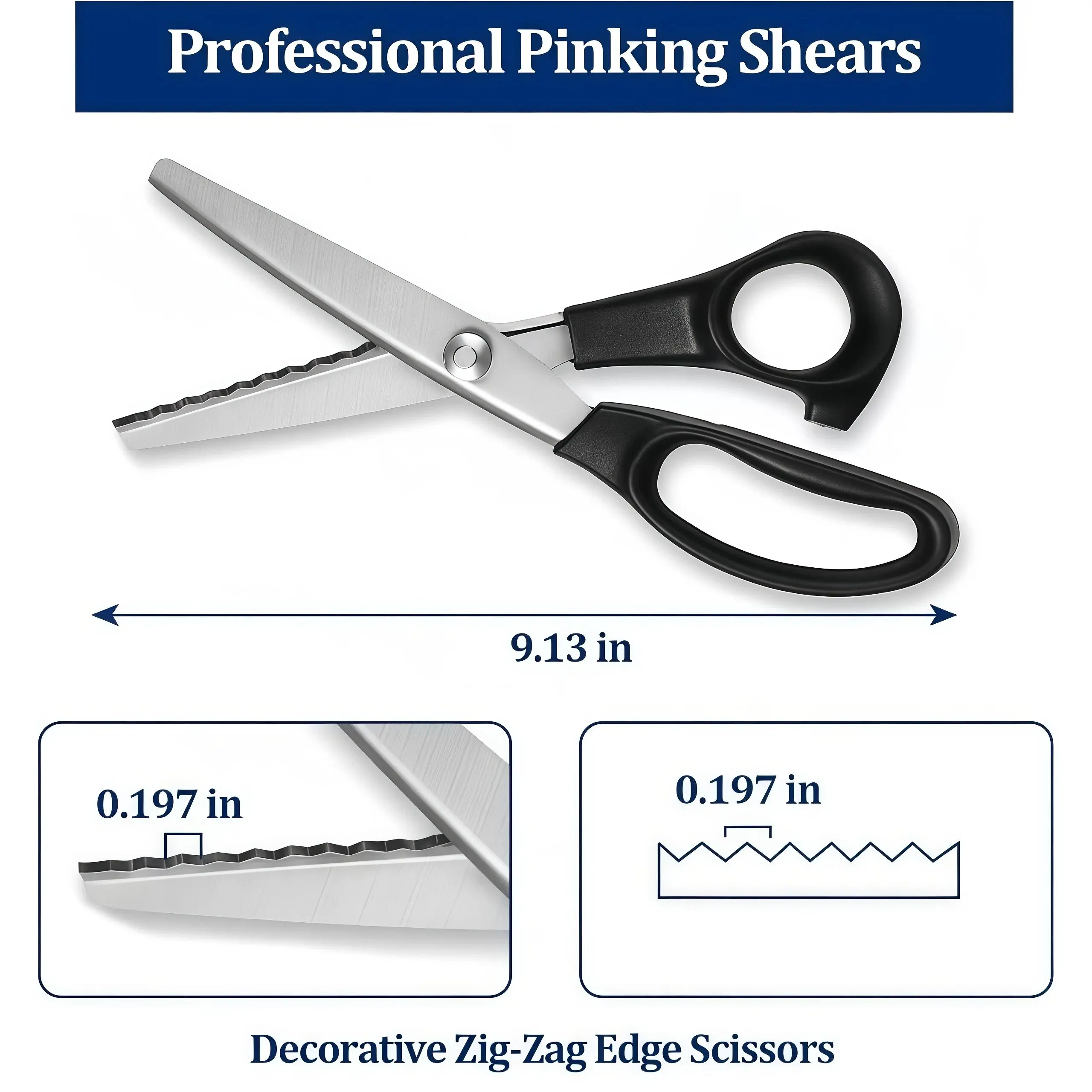 Heavy-Duty Pinking Shears for Fabric - Image 2