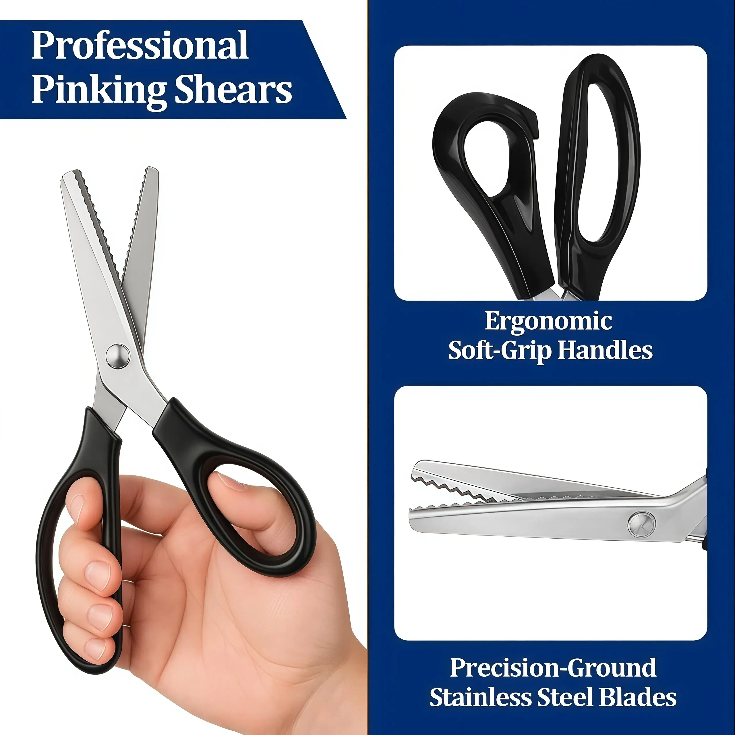 Heavy-Duty Pinking Shears for Fabric - Image 4
