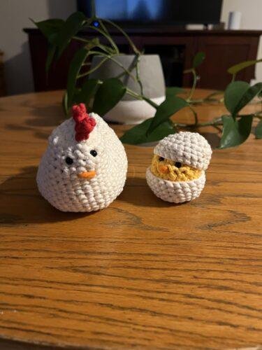 DIY Amigurumi Chicken & 2 Baby Chicks Set photo review