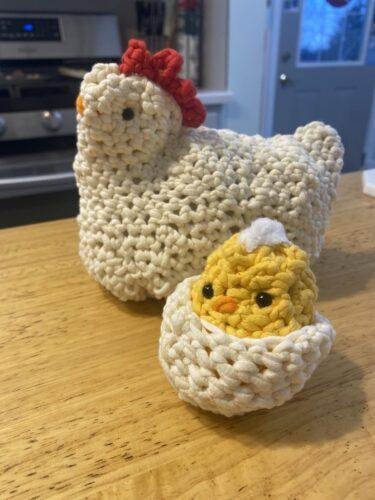 DIY Amigurumi Chicken & 2 Baby Chicks Set photo review